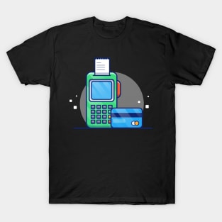 Electronic Data Capture, Receipt, And Bank Card Cartoon (2) T-Shirt